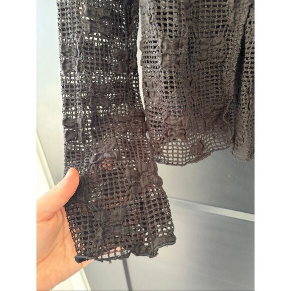 NWT Free People Julie Knit Top in Black Size Small - Picture 9 of 10